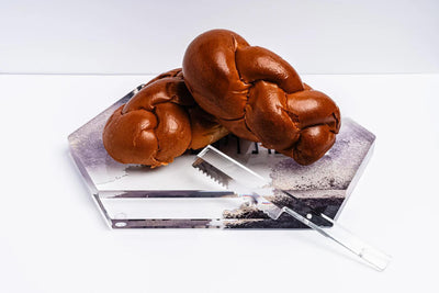 Marble Thick Lucite Challah Board (1 Count)