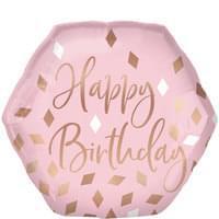 23" Blush Birthday Super Shape Balloon (1 Count) - Set With Style