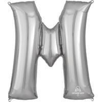 34" Silver Jumbo Letter Balloon Collection - Set With Style