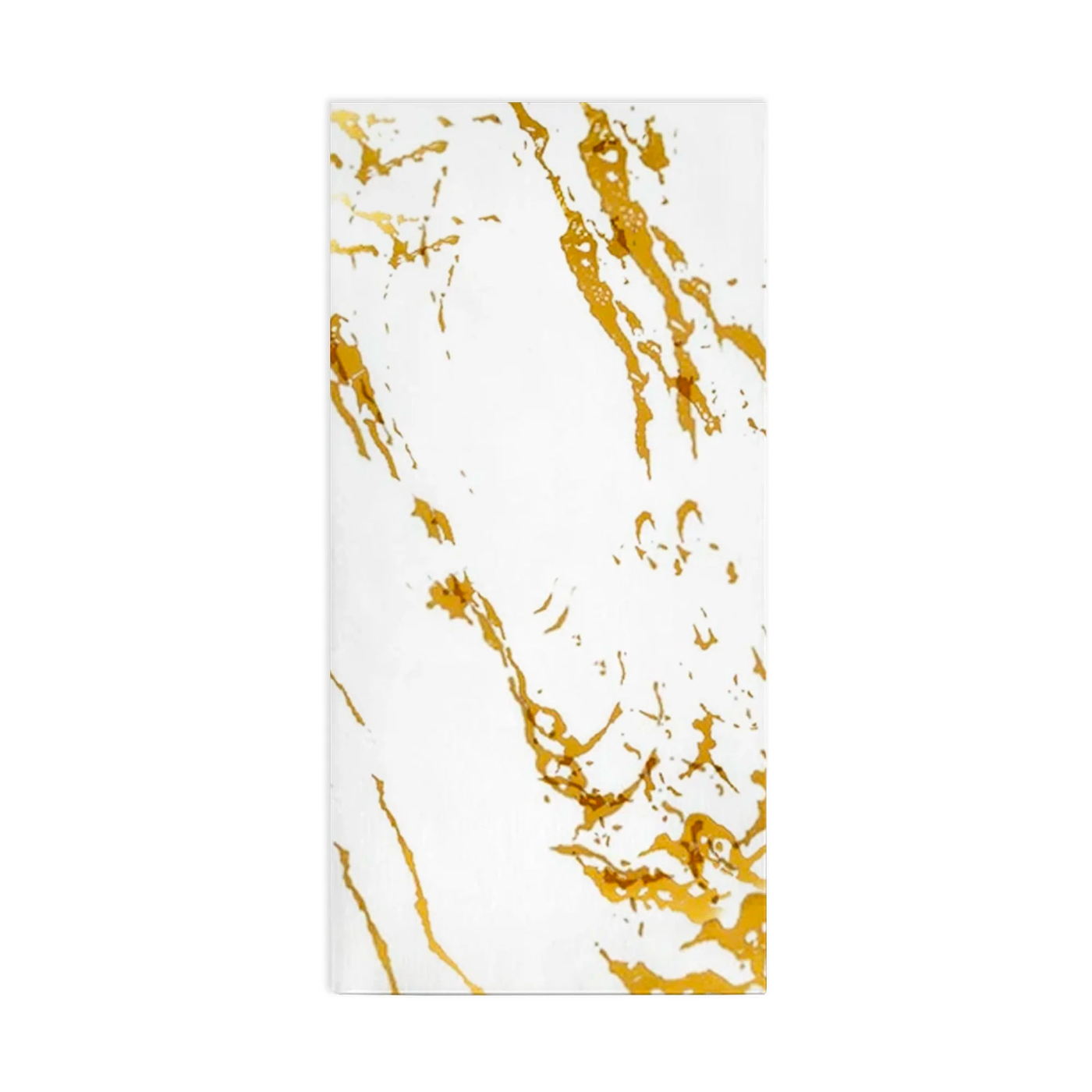 White with Gold Marble Disposable Paper Dinner Napkins (50 Count)