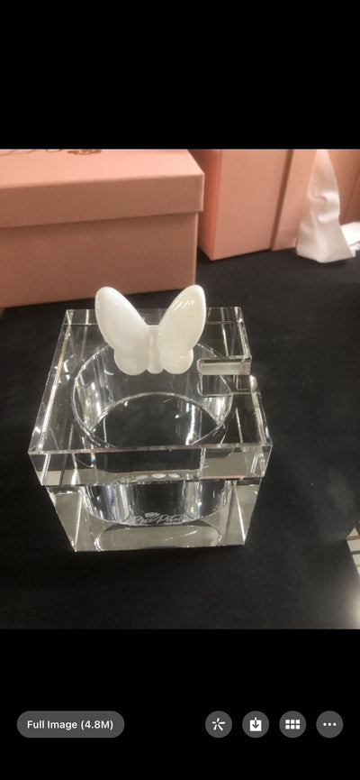 Crystal Butterfly Honey Dish