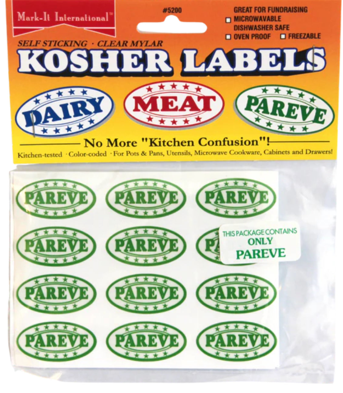 Pareve Only Kosher Labels (24 Count)