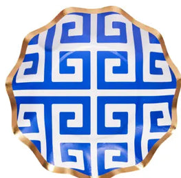 Greek Key Wavy Paper Plate Collection