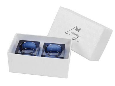 Blue Crystal Refined Tealight Holders (2 Count)