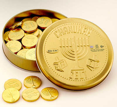 Milk Chocolate Chanukah Coins in Collectible Gift Tin