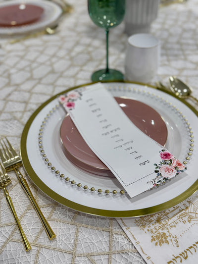 Regal Pesach in a Box Place Settings (100 place settings, 10 people for 10 meals)