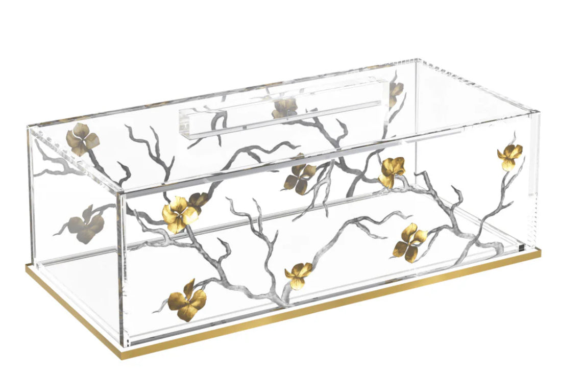 Lucite Golden Branch Cake Log Holder (1 Count)