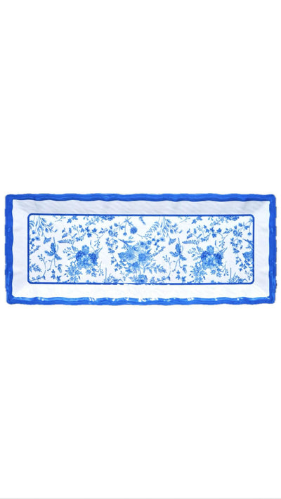 Melamine tray blue Rectangle Serving Tray - Timeless