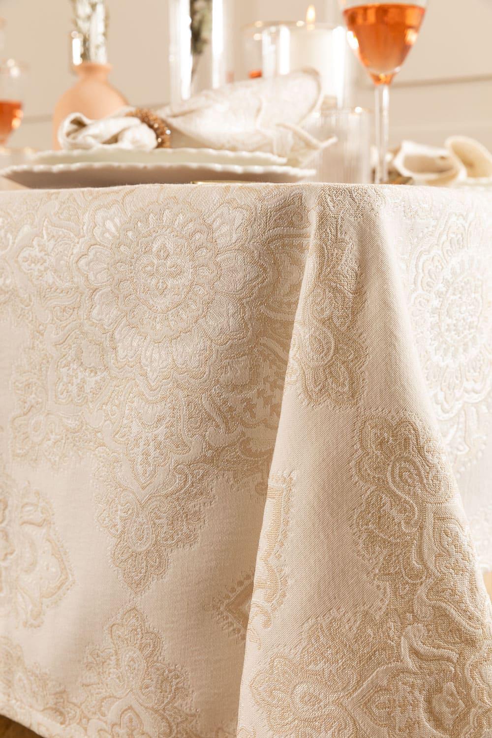 Champagne Mandala Tablecloth Collection - Set With Style