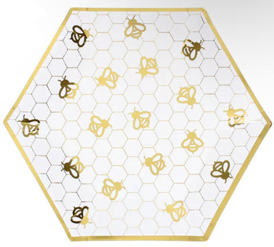 Bee & Honeycomb Paper Plate Collection