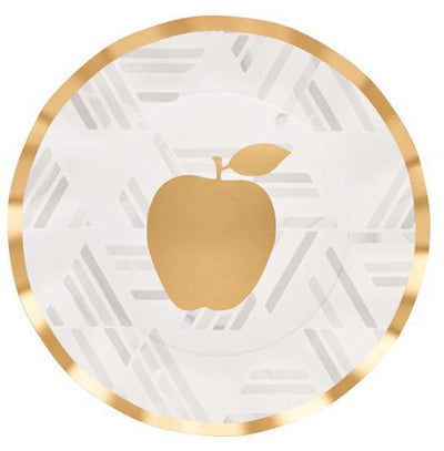 Golden Apple Paper Plate Collection Rosh Hashana