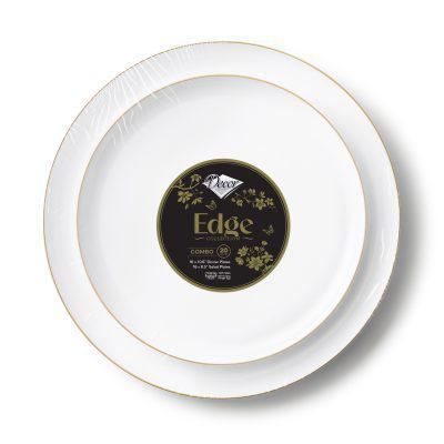 White and Gold Edge Dinnerware Collection