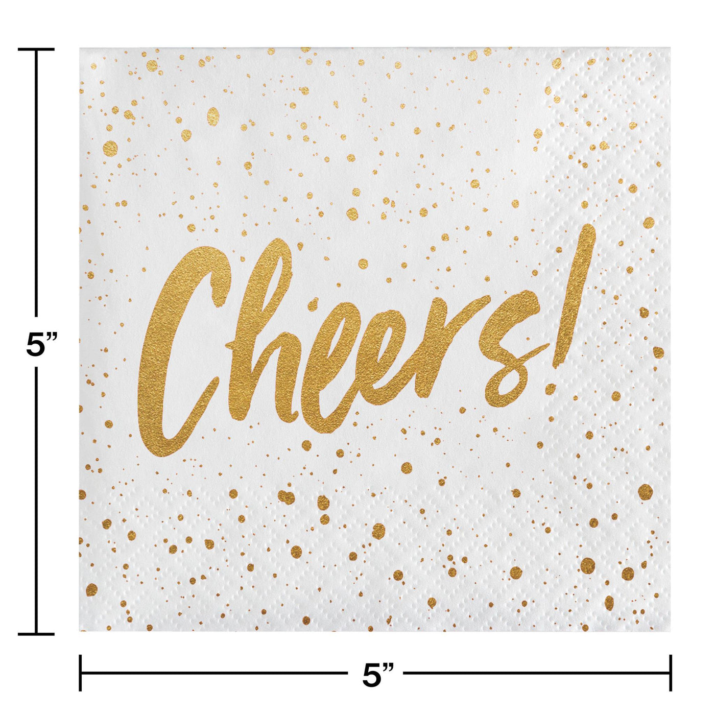 Cheers Pop Foil Cocktail Napkins - Set With Style