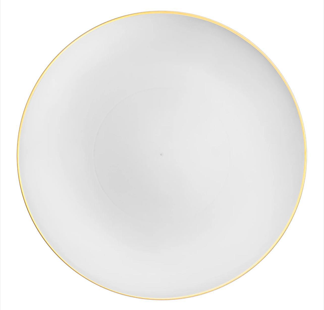 10.25" Round White • Gold Dinner Plates(10ct)