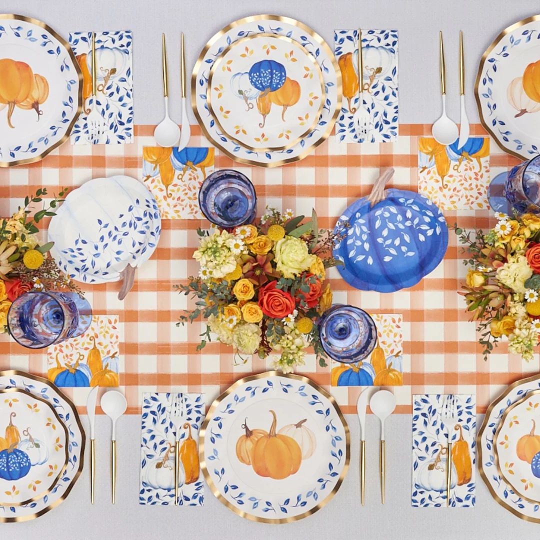 Harvest Blue Paper Dinnerware Collection