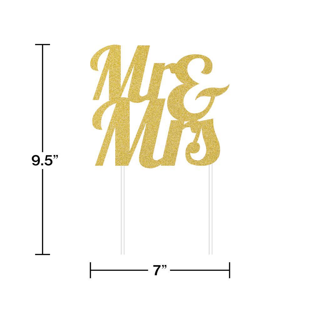 Gold Glitter Cake Topper Collection - Set With Style