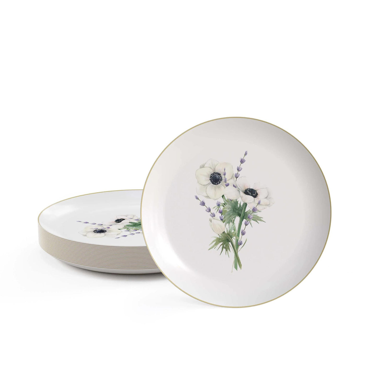 Earthtrends Anemone Design Paper Salad Plates (20 Count)