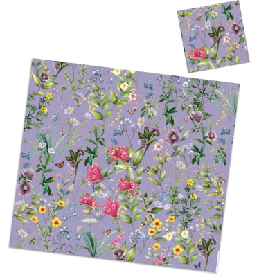 Purple Spring Bloom Paper Placemat With Coasters (12 Count)