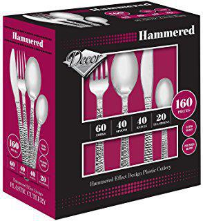 Hammered Combo Box Cutlery (180 pcs- 80 forks,40, spoons, 40 knives, 20 teaspoons