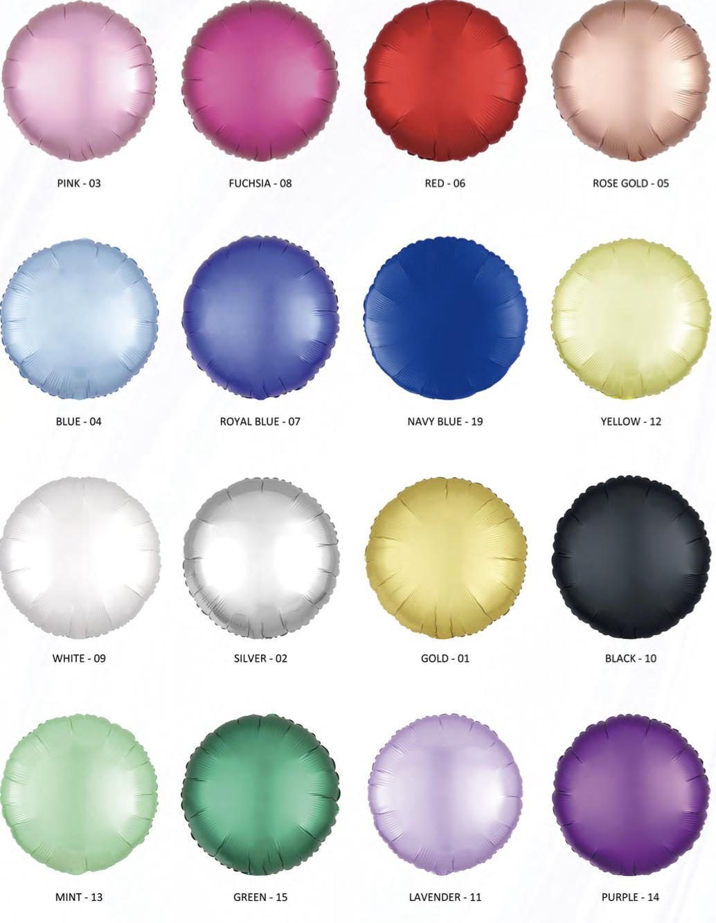 18" Foil Round Balloon Collection - Set With Style