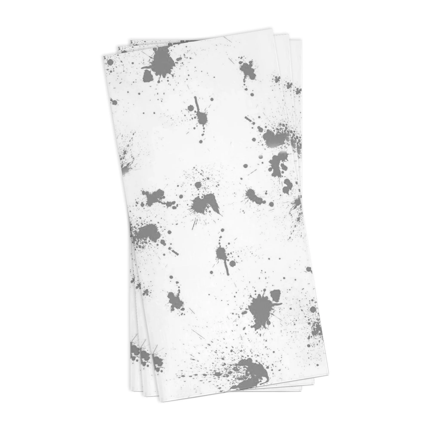 White With Silver Paint Splatter Disposable Paper Guest Towels (50 Count)