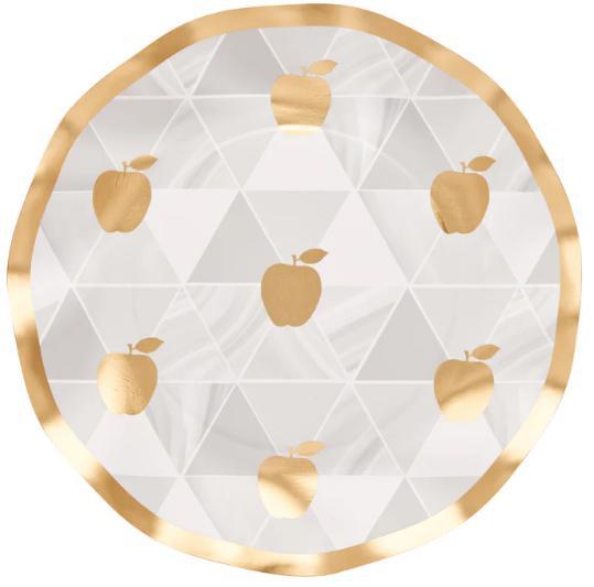 Golden Apple Paper Plate Collection Rosh Hashana