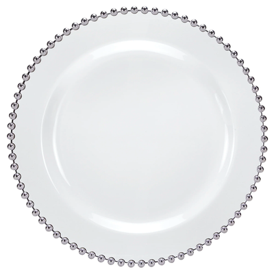 Pearl With Silver Beaded Dinnerware Collection