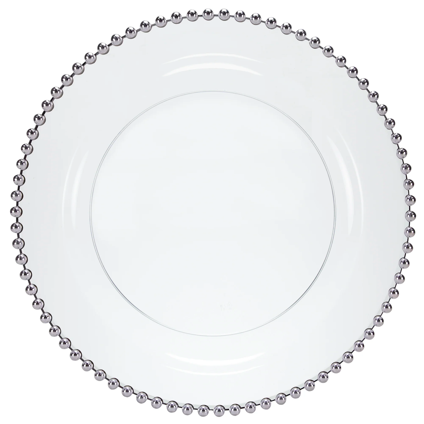 Clear With Silver Beaded Dinnerware Collection