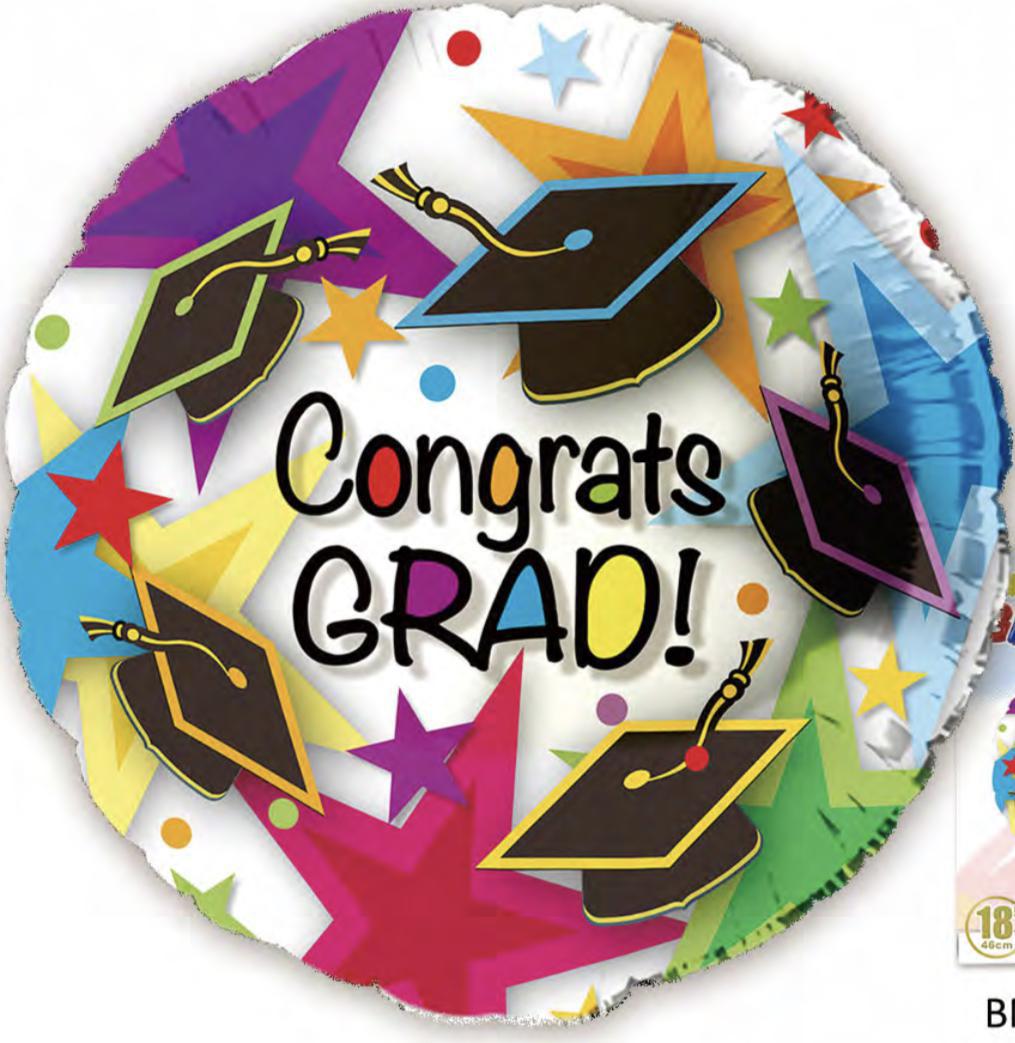 18" Foil Graduation Balloon Collection - Set With Style