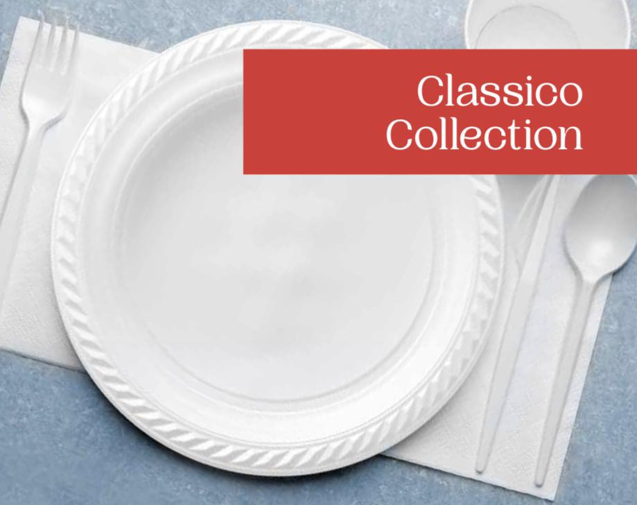White Plastic Plates, 100 Count