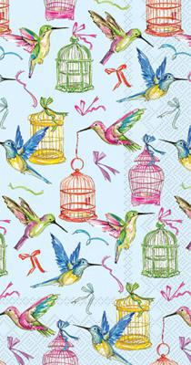 Birds And Cages Guest Towel (16 Count) - Set With Style