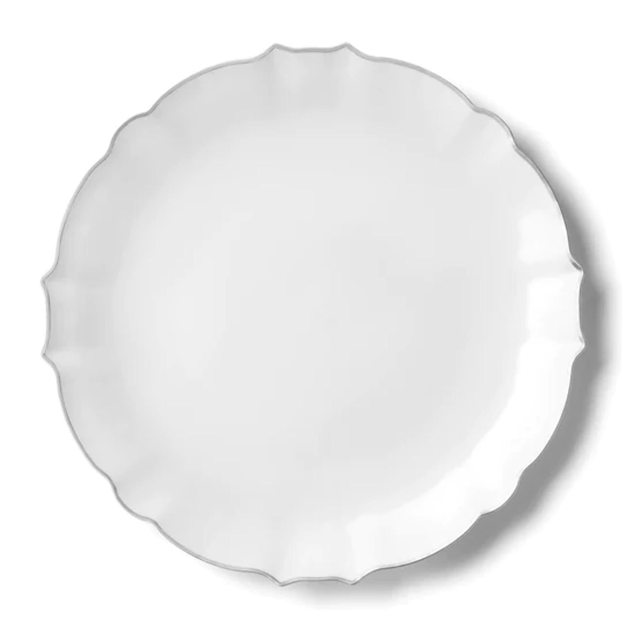 White & Silver Luxe Collection Plate Combo (Service For 16)