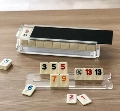 lucite rummy game black