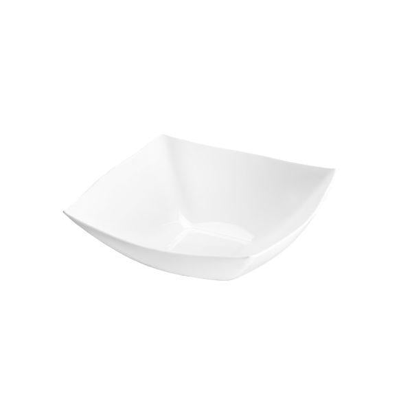 Square Fancy White 8oz Serving Bowl (4 Count) - Set With Style