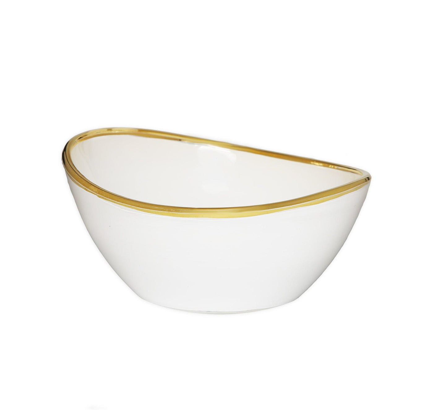 White Small Bowl with Gold Rim - Set With Style