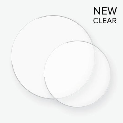 Clear • Silver Round Plastic Plates | 10 Pack - Set With Style