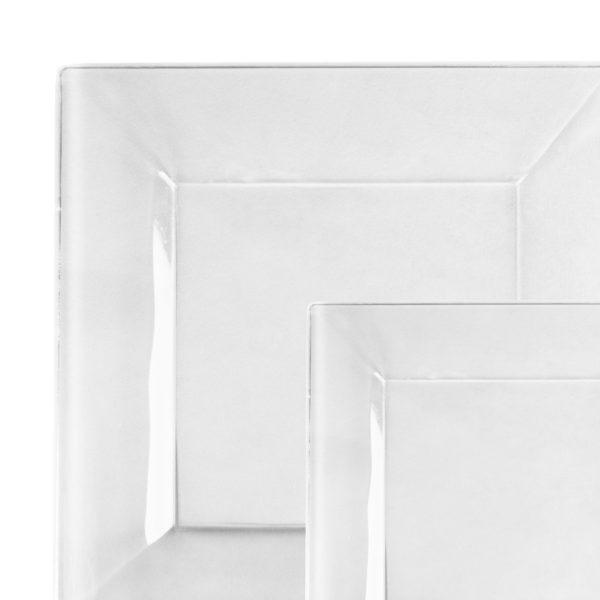 Square Clear Dinner Plate (10 ct) - Set With Style