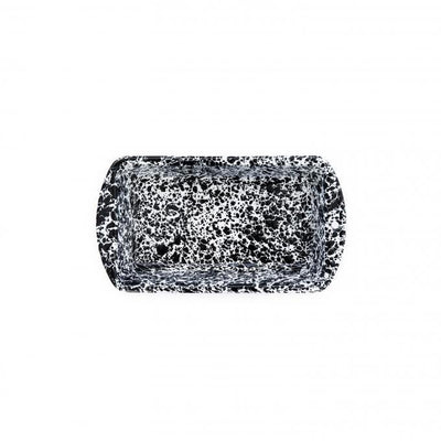 Enamelware Splatter Loaf Pan, Black - Set With Style