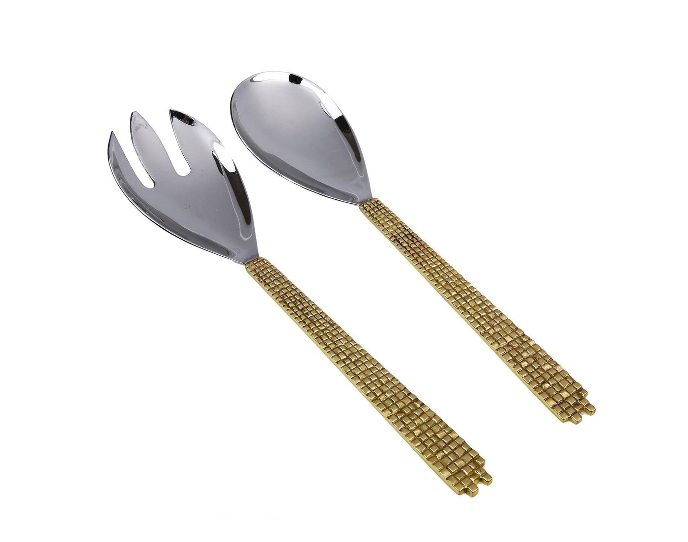 Set of 2 Salad Servers with Mosaic Design - 12"L - Set With Style