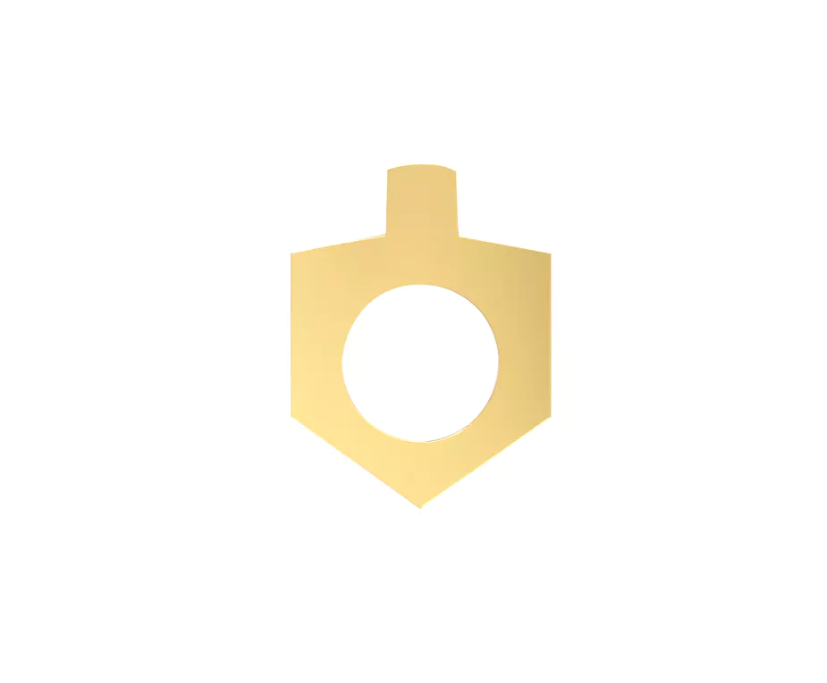 Dreidel Napkin Ring - Gold (4 ct) - Set With Style