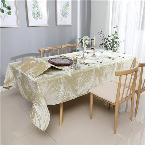Stormy Gold Tablecloth - Set With Style