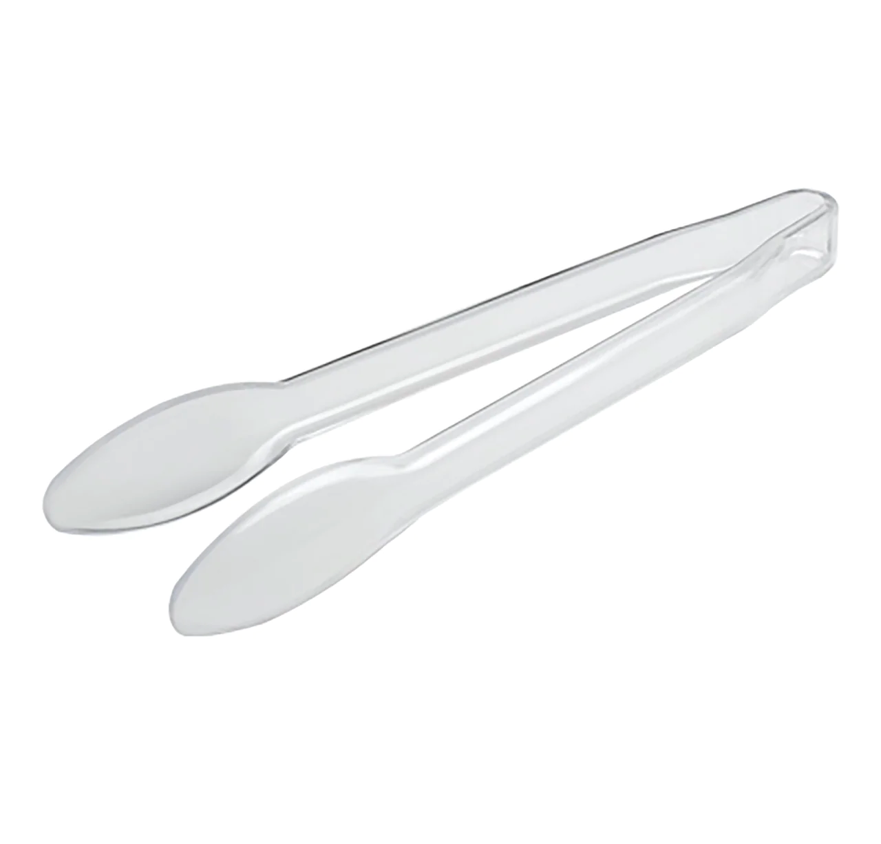 12" Clear Disposable Plastic Serving Tongs - Set With Style