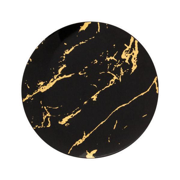 Black Gold Stroke 10.5″ Dinner Plates (10 Count) - Set With Style