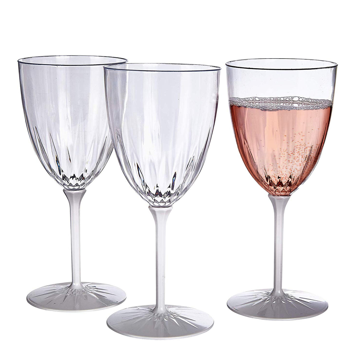 White Stemmed Wine Glasses (6ct) - Set With Style