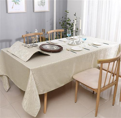 Wave Vanilla Tablecloth Collection - Set With Style