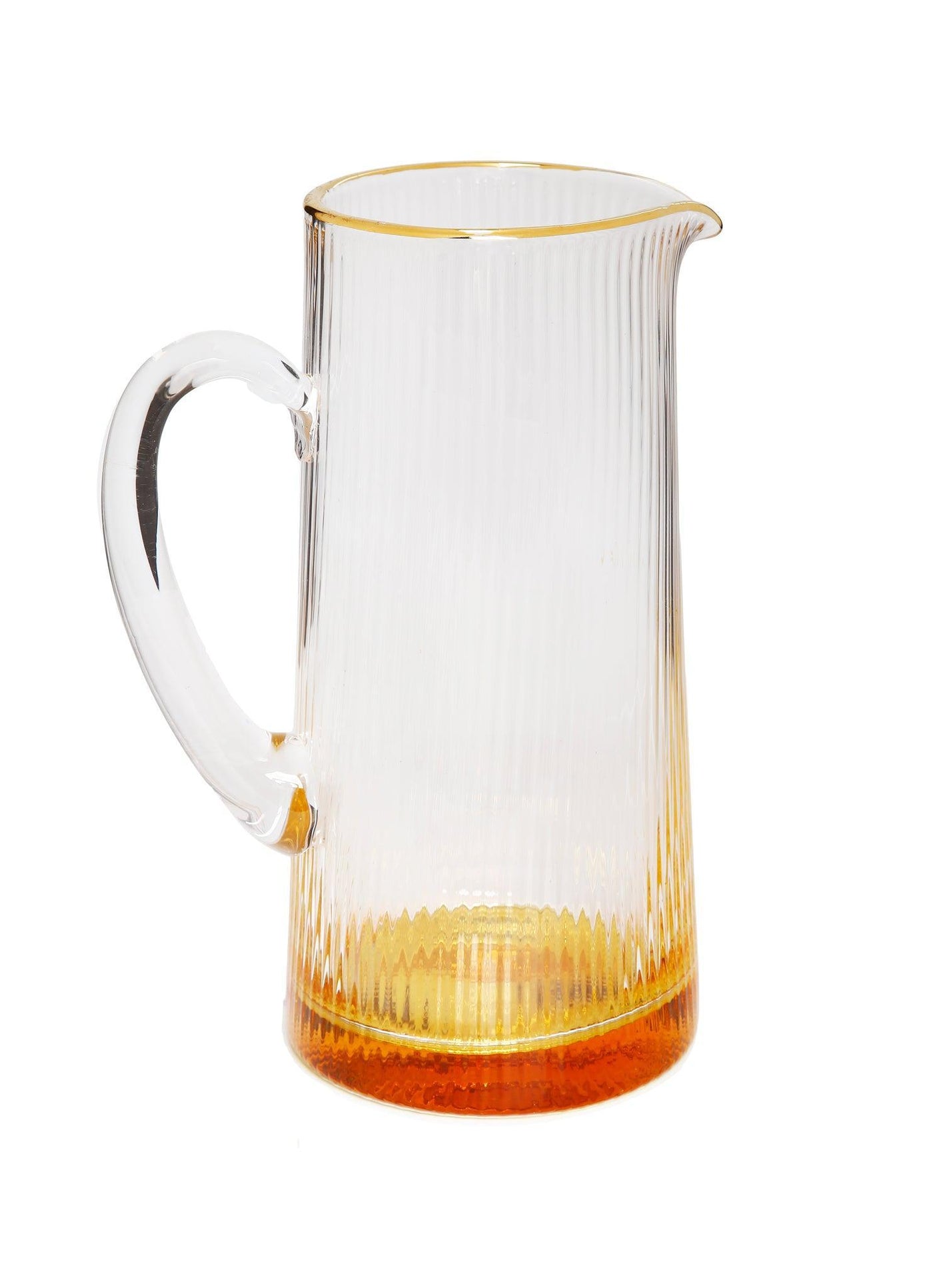 Pitcher with Gold Dipped Bottom and Gold Rim - Set With Style