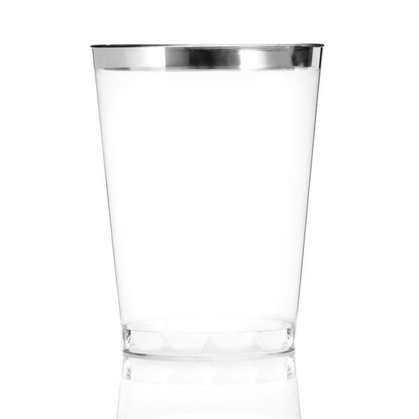 10oz. Silver Rim Tumblers (16ct) - Set With Style