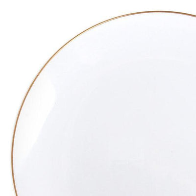White and Gold Rim Salad Plates - Set With Style