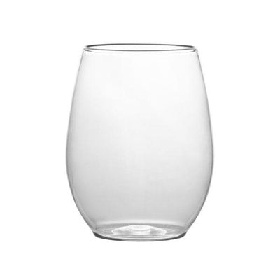 Stemless Wine Goblets 12 oz Clear - Set With Style