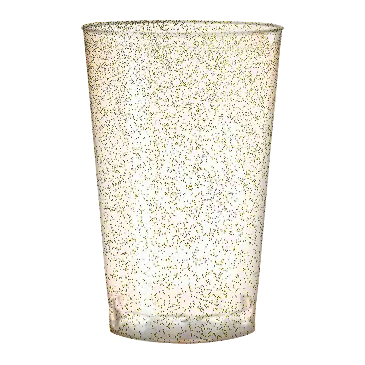 12 oz. Clear with Gold Glitter Round Disposable Plastic Tumblers (20 ct) - Set With Style